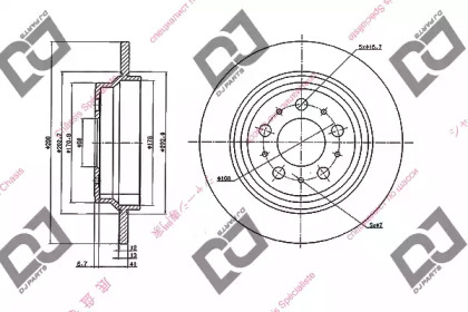 Тормозной диск DJ PARTS BD1835